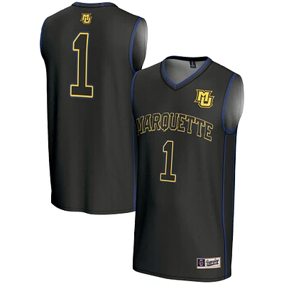Youth GameDay Greats Black #1 Marquette Golden Eagles Lightweight Basketball Jersey