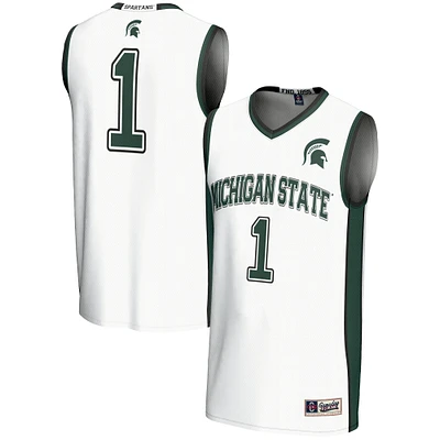 Youth GameDay Greats White #1 Michigan State Spartans Lightweight Basketball Jersey