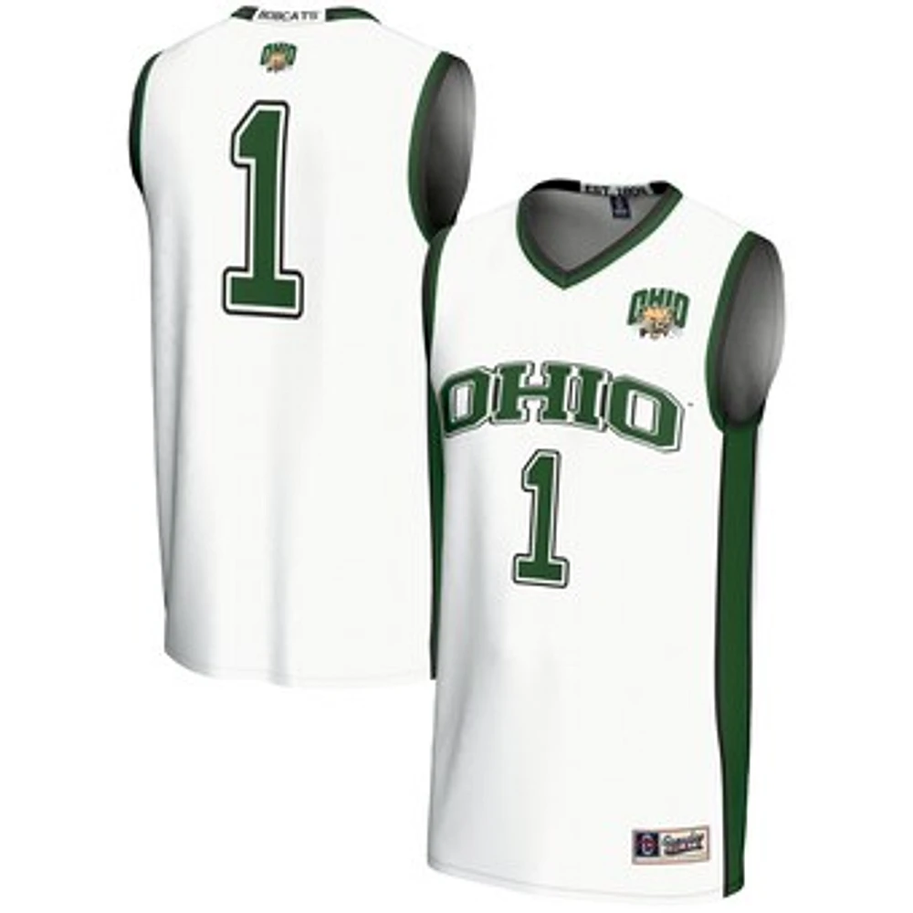 Youth GameDay Greats White #1 Ohio Bobcats Lightweight Basketball Jersey