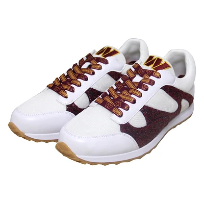 Women's Cuce White Washington Commanders Glitter Sneakers