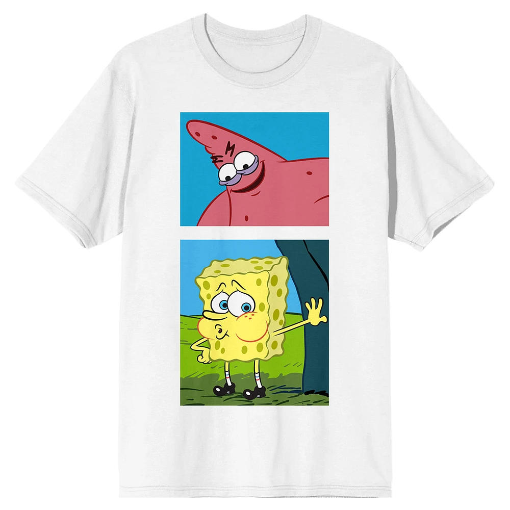 Unisex BIOWORLD White SpongeBob SquarePants Nature Pants T-Shirt