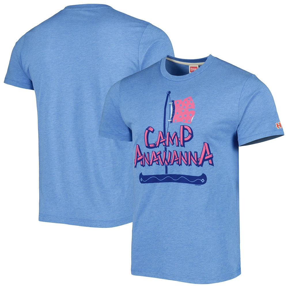 Unisex Homage Light Blue Salute Your Shorts Camp Anawanna Tri-Blend T-Shirt