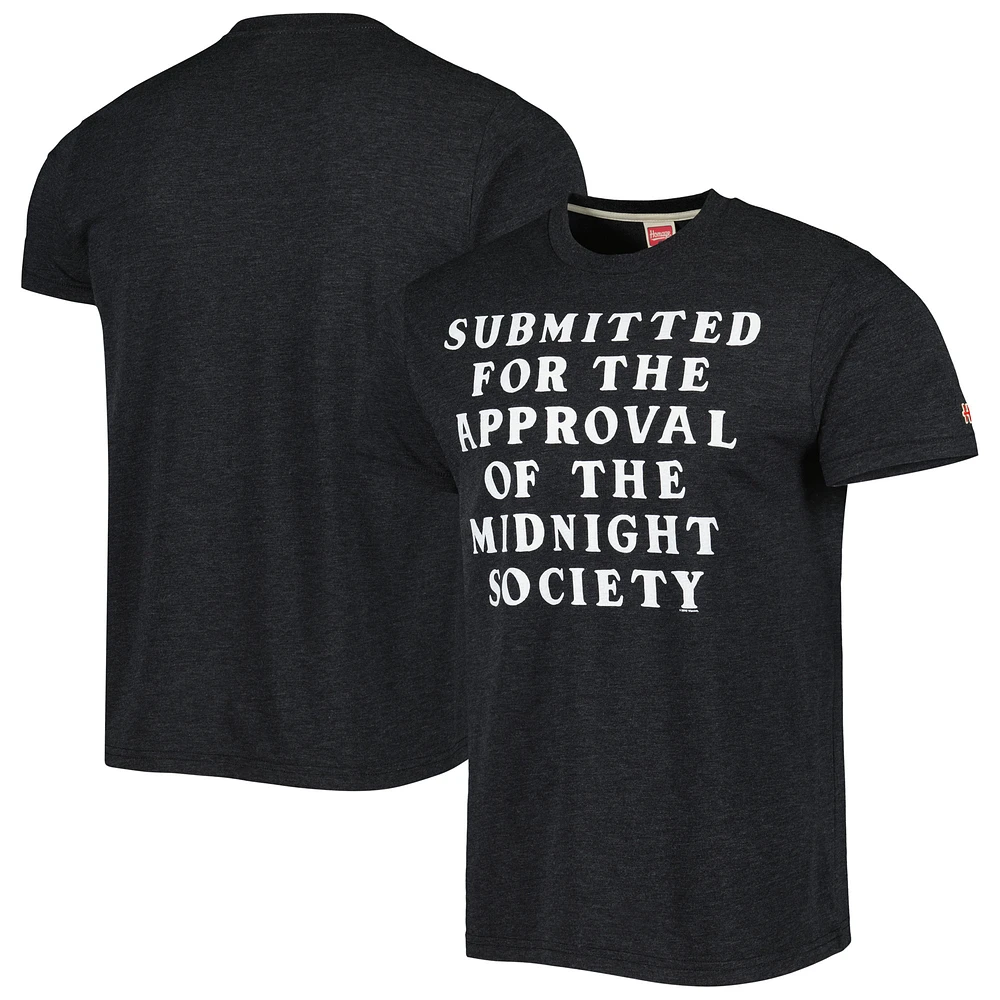 Unisex Homage Charcoal Are You Afraid of The Dark? Midnight Society Tri-Blend T-Shirt