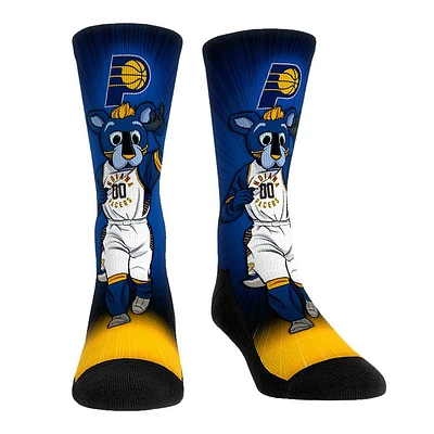 Rock Em Socks Indiana Pacers Mascot Pump Up Crew Socks