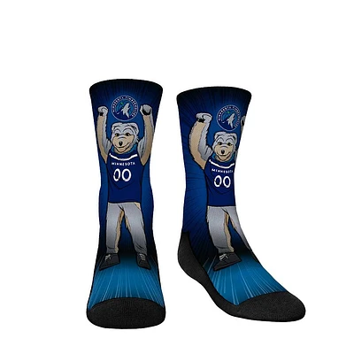 Youth Rock Em Socks Minnesota Timberwolves Mascot Pump Up Crew Socks