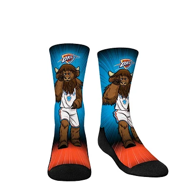 Youth Rock Em Socks Oklahoma City Thunder Mascot Pump Up Crew Socks