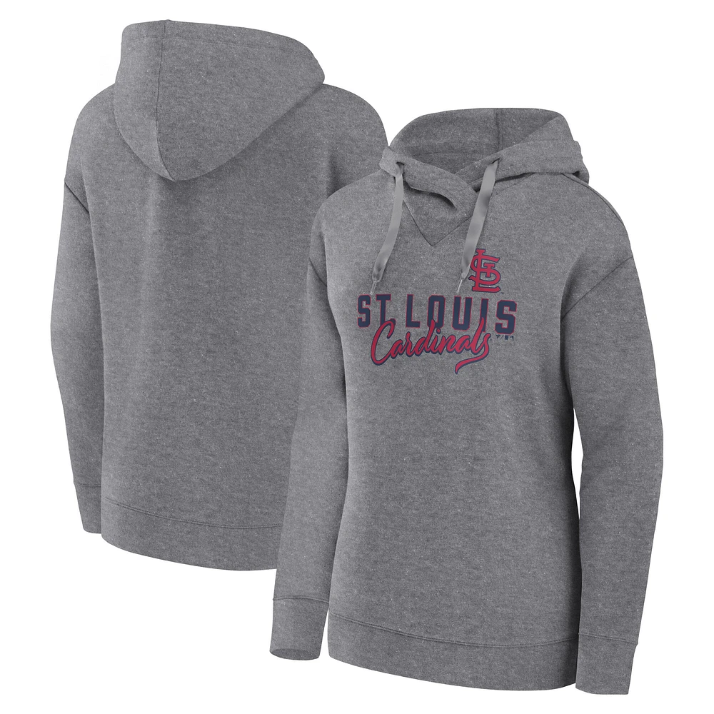 Women's Profile Heather Gray St. Louis Cardinals Plus Pullover Hoodie