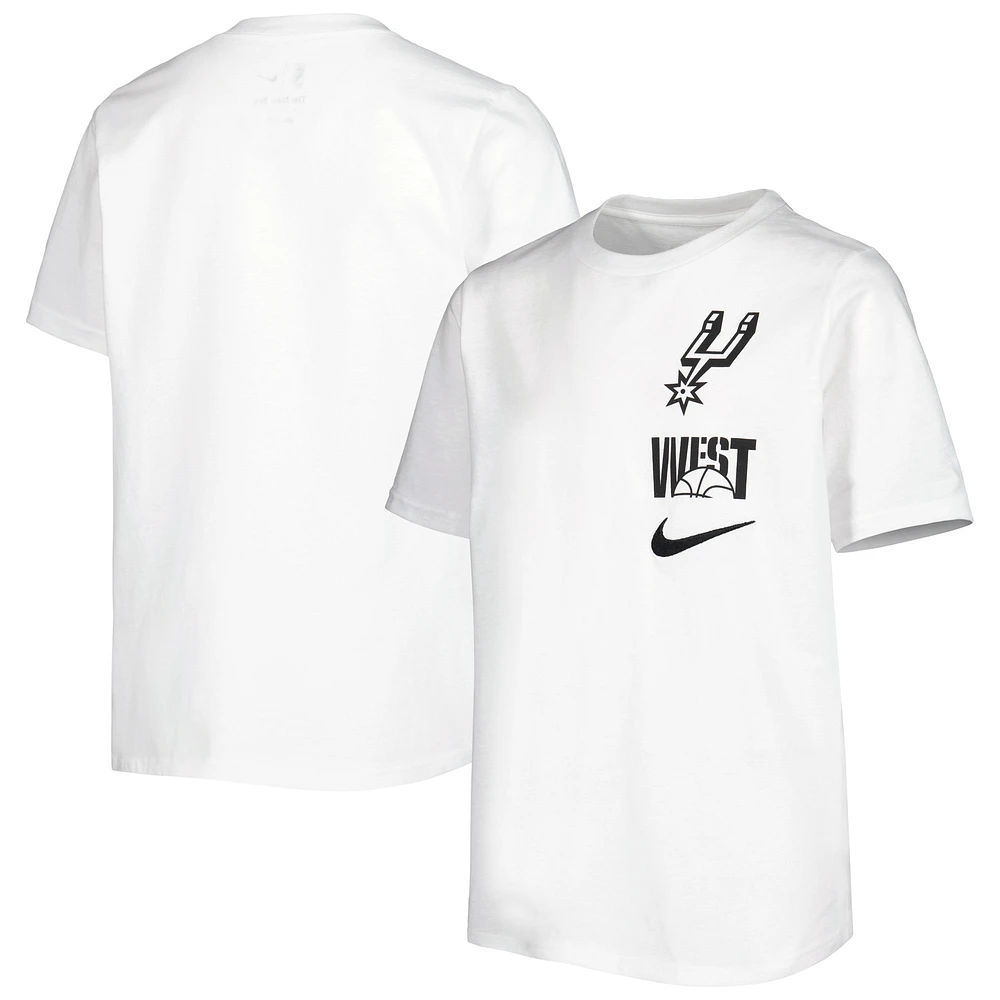 Youth Nike White San Antonio Spurs Vs Block Essential T-Shirt