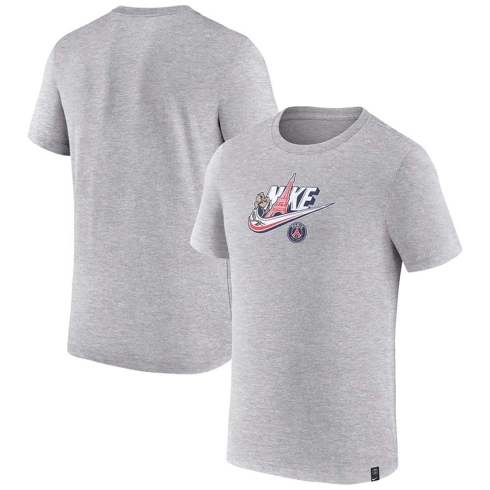 Men's Nike Heather Gray Paris Saint-Germain Futura T-Shirt