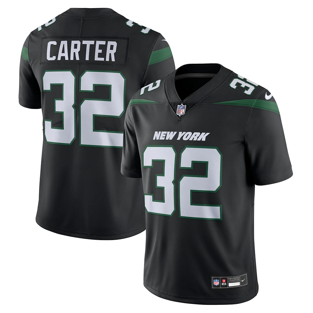 Men's Nike Michael Carter Black New York Jets Vapor Untouchable Limited Jersey