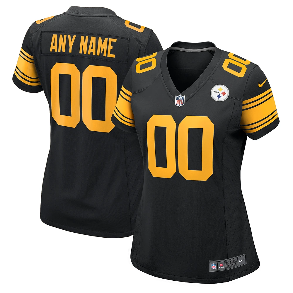 Women's Nike Black Pittsburgh Steelers Alternate Custom Game Jersey