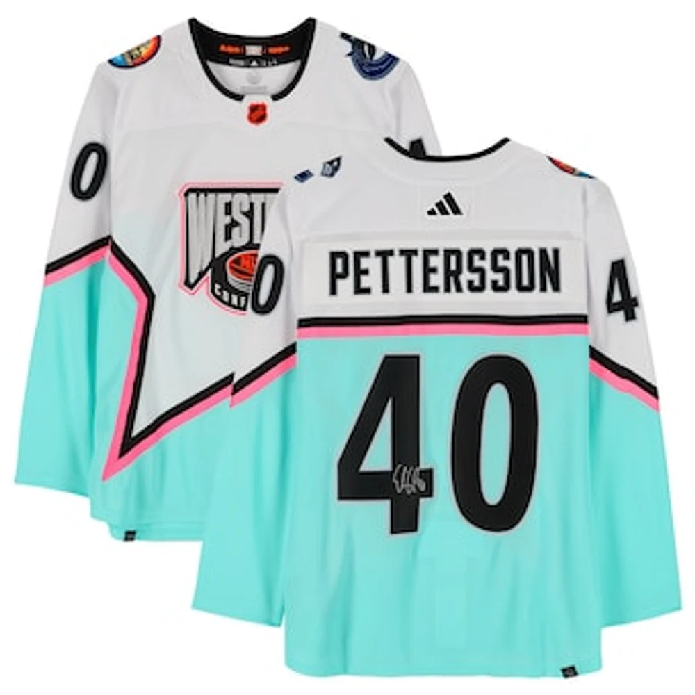 Elias Pettersson Vancouver Canucks Autographed 2023 NHL All-Star Game Adidas Authentic Jersey