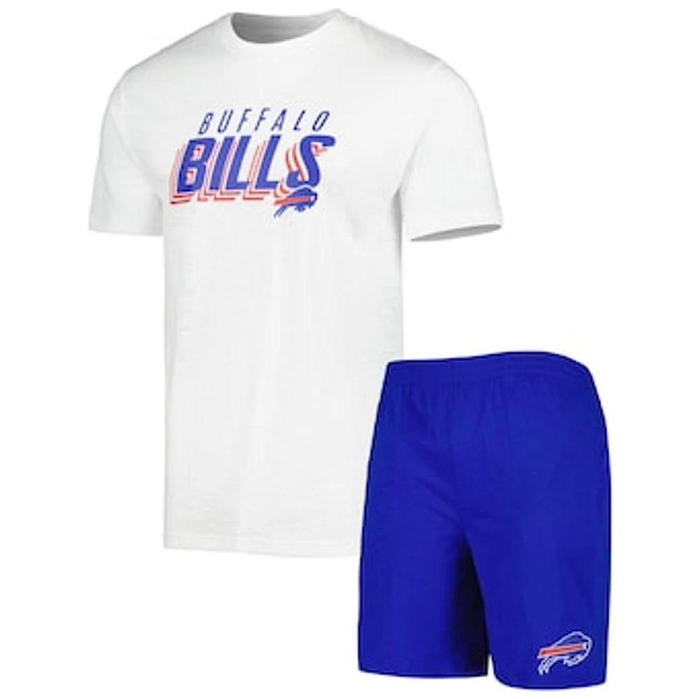 Men's Concepts Sport Royal/White Buffalo Bills Downfield Top & Shorts Sleep Set