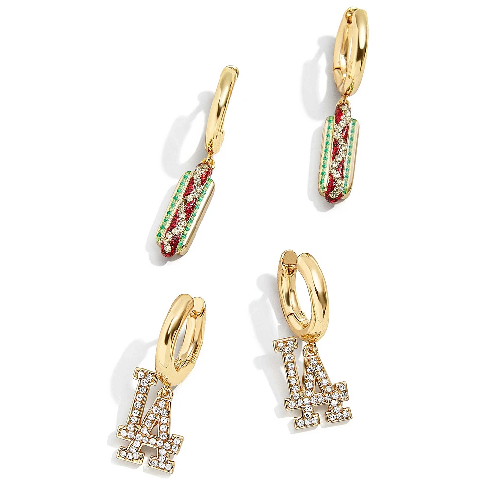 Women's BaubleBar Los Angeles Dodgers Team Earrings Set