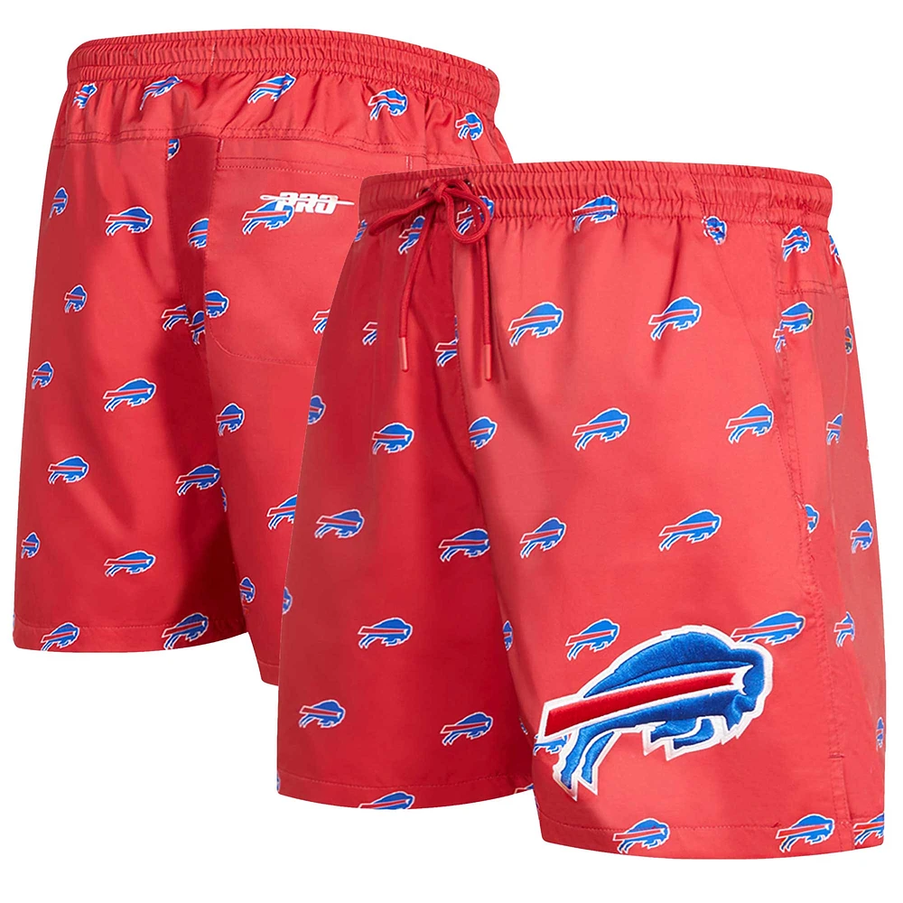 Men's Pro Standard Red Buffalo Bills Allover Print Mini Logo Shorts