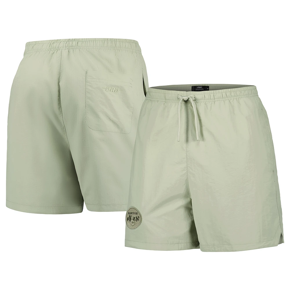 Men's Pro Standard Light Green New York Jets Neutrals 2.0 Woven Shorts