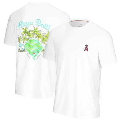 Men's Tommy Bahama White Los Angeles Angels Playa Ball T-Shirt