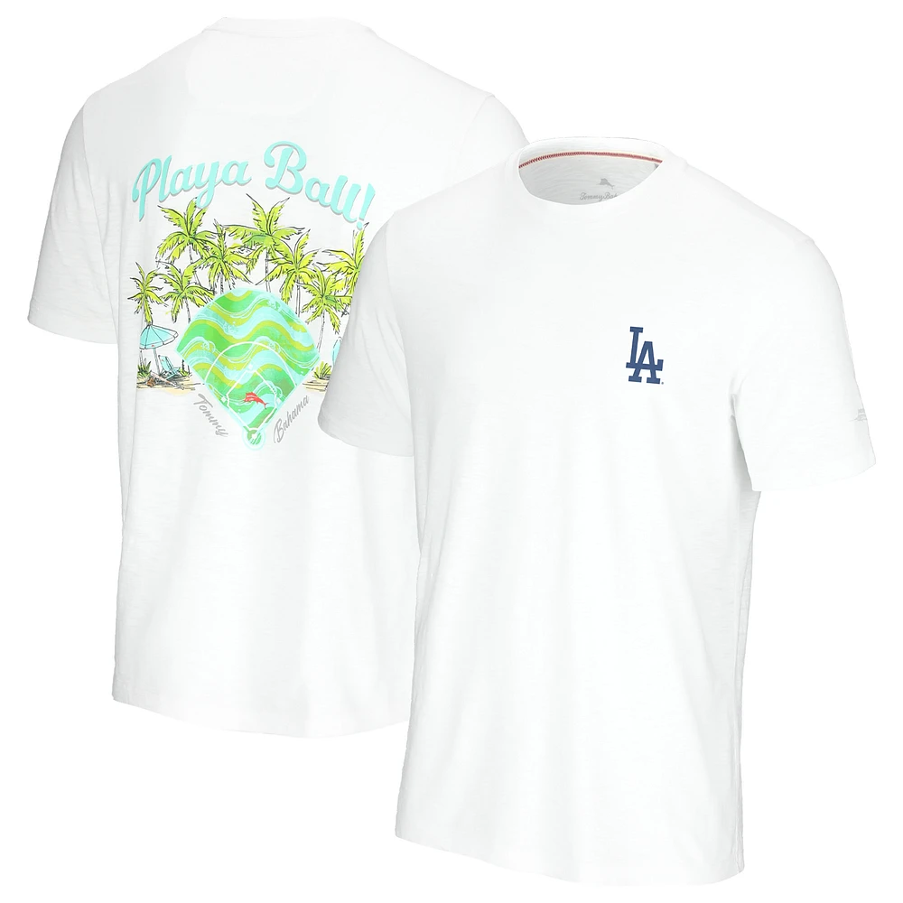 Men's Tommy Bahama White Los Angeles Dodgers Playa Ball T-Shirt