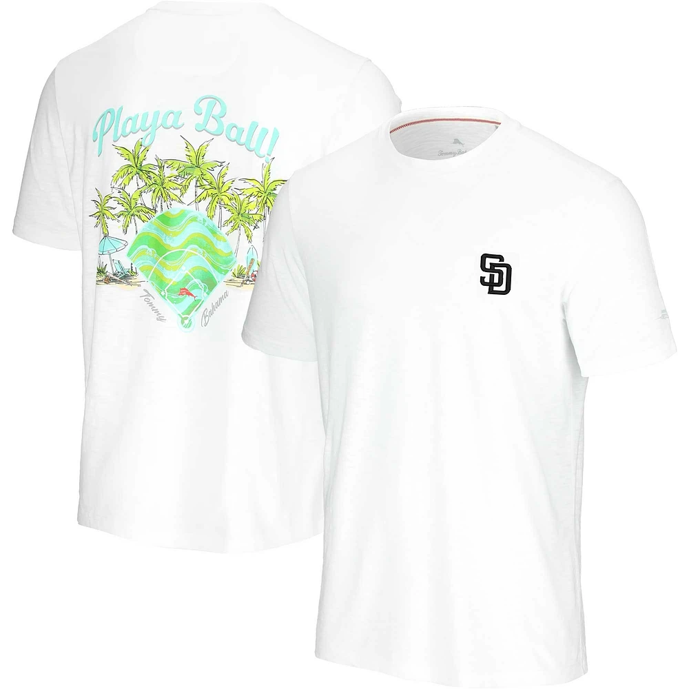 Men's Tommy Bahama White San Diego Padres Playa Ball T-Shirt