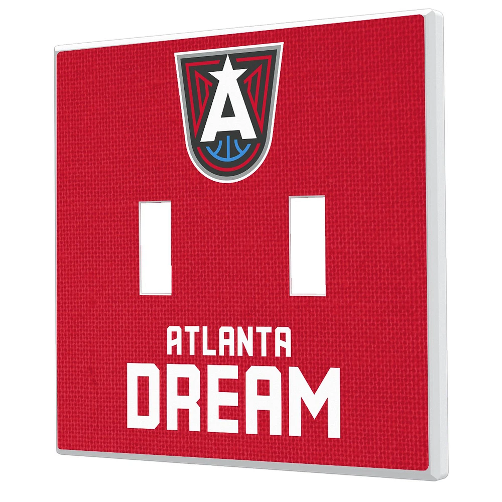 Atlanta Dream Solid Design Double Toggle Light Switch Plate