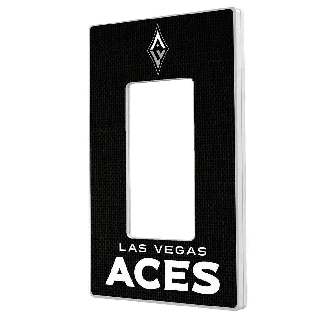 Las Vegas Aces Solid Design Single Rocker Light Switch Plate