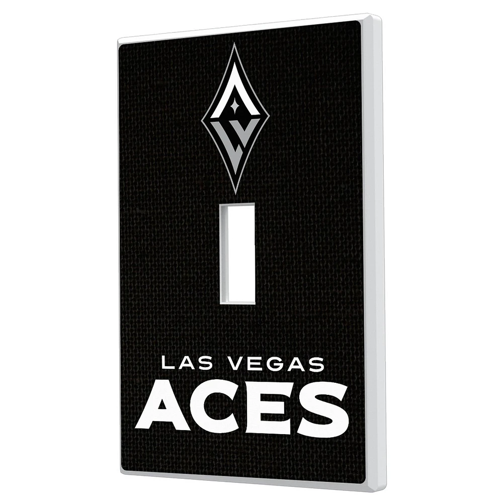 Las Vegas Aces Solid Design Single Toggle Light Switch Plate