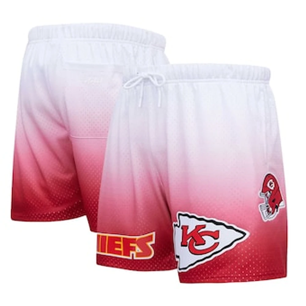 Men's Pro Standard Red/White Kansas City Chiefs Ombre Mesh Shorts