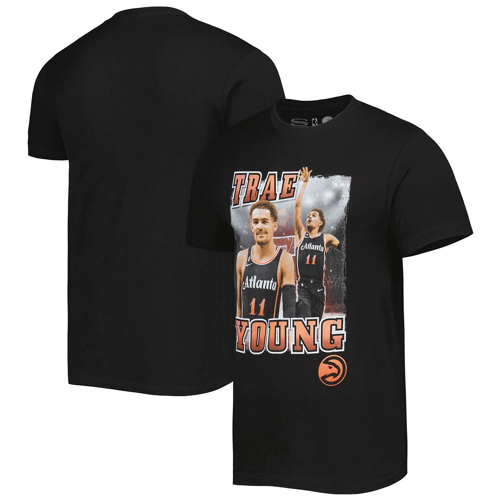Unisex Stadium Essentials Trae Young Black Atlanta Hawks City Edition Double Double Player T-Shirt