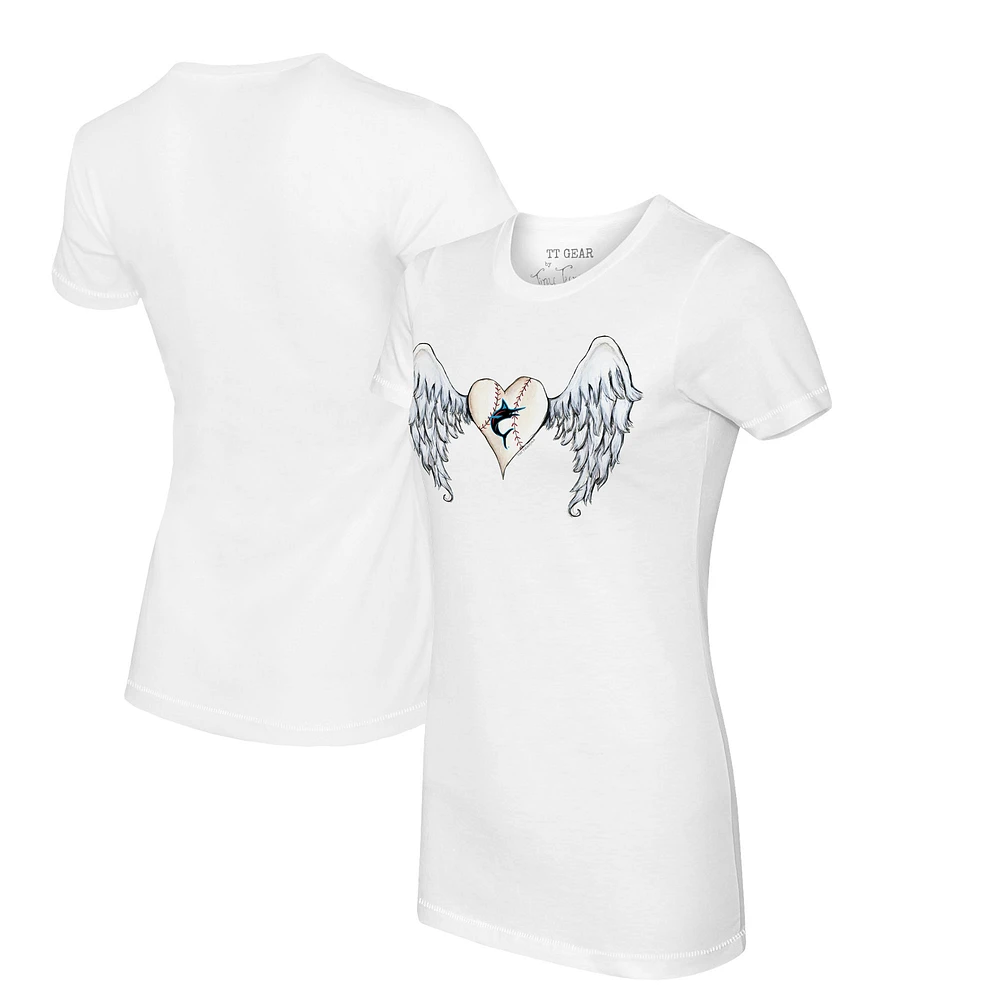 Women's Tiny Turnip Miami Marlins Angel Wings T-Shirt