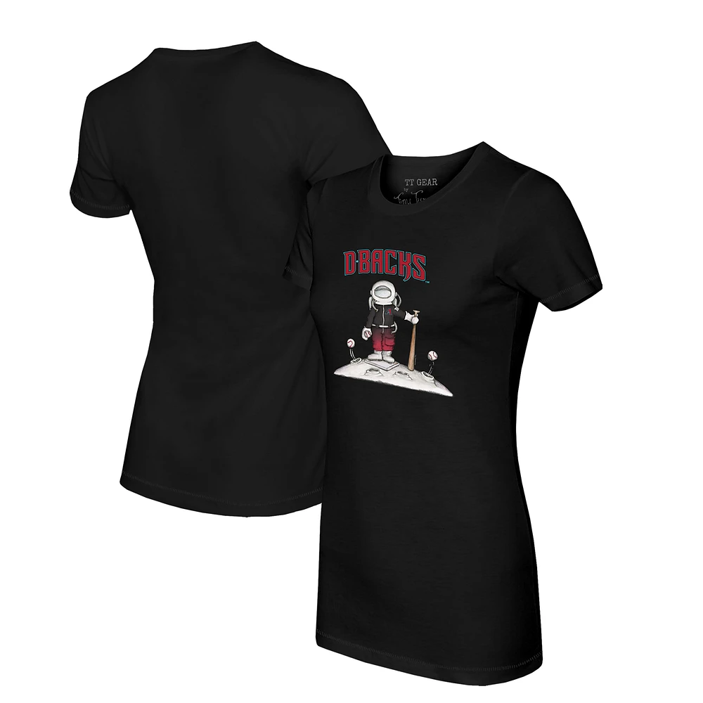 Women's Tiny Turnip Black Arizona Diamondbacks Astronaut T-Shirt