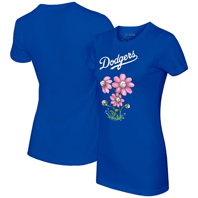 Women's Tiny Turnip Royal Los Angeles Dodgers Blooming Baseballs T-Shirt