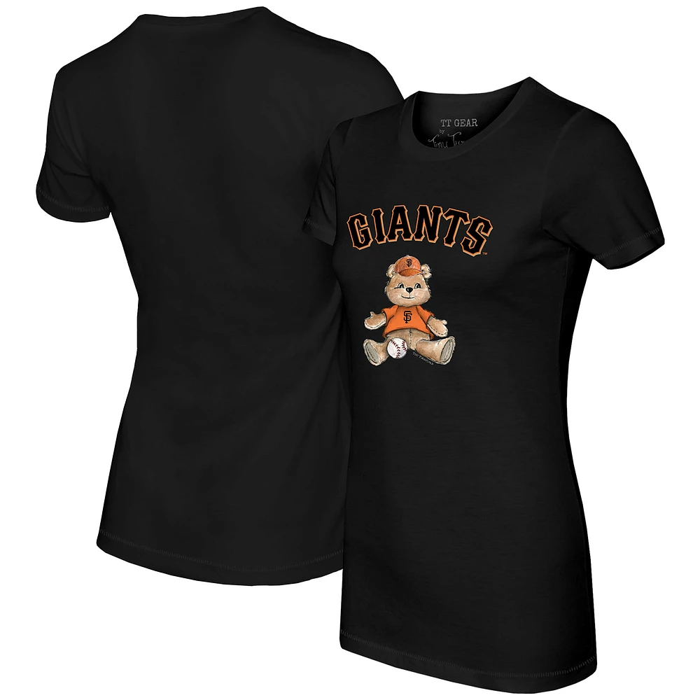 Women's Tiny Turnip Black San Francisco Giants Teddy Boy T-Shirt