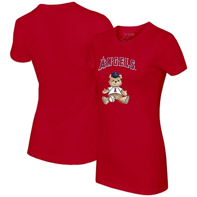 Women's Tiny Turnip Red Los Angeles Angels Teddy Boy T-Shirt