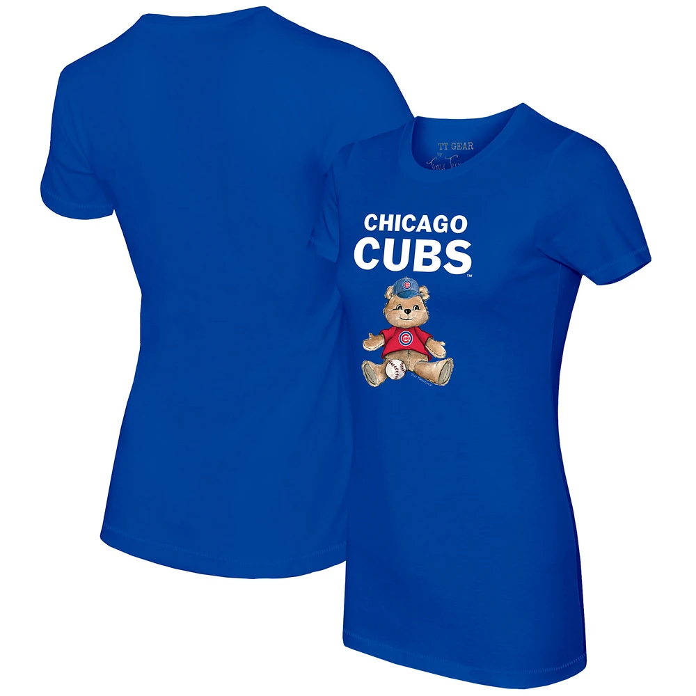 Women's Tiny Turnip Royal Chicago Cubs Teddy Boy T-Shirt