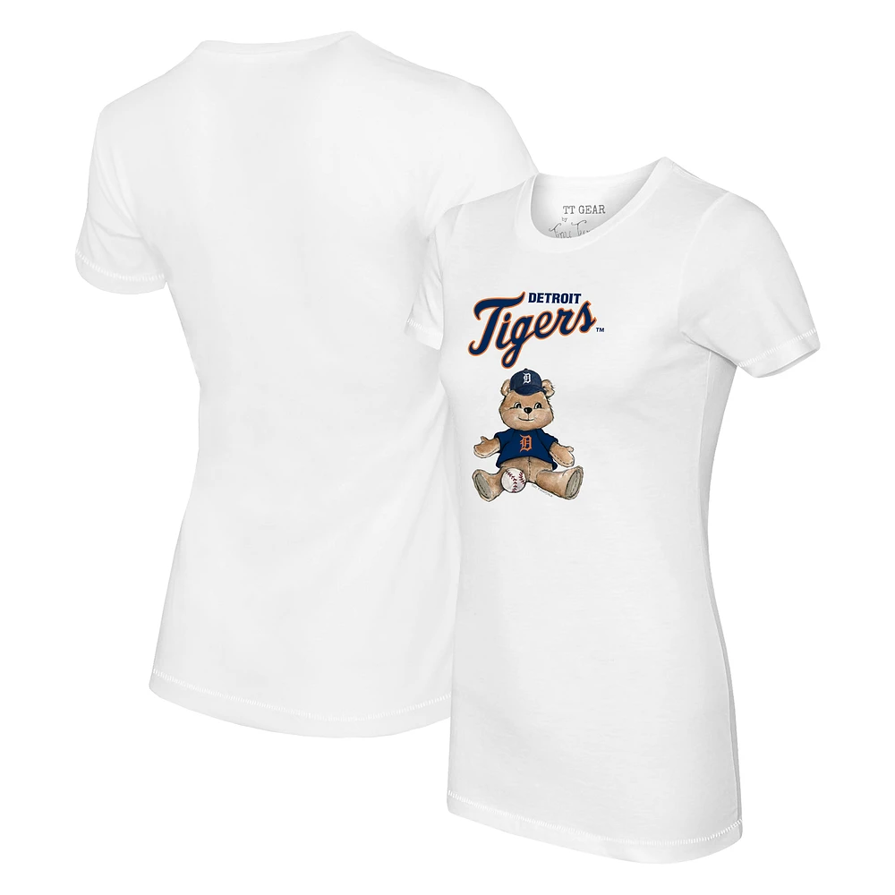 Women's Tiny Turnip White Detroit Tigers Teddy Boy T-Shirt