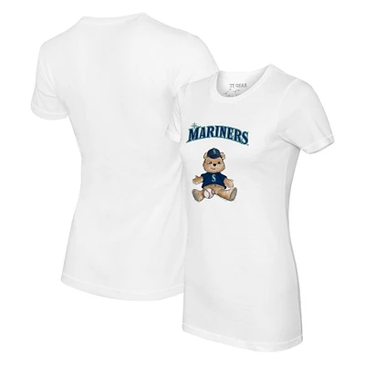 Women's Tiny Turnip White Seattle Mariners Teddy Boy T-Shirt
