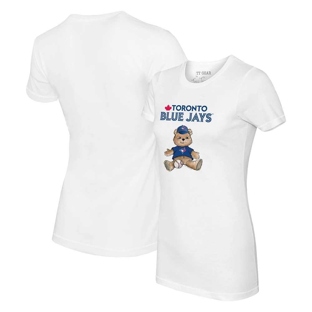 Women's Tiny Turnip White Toronto Blue Jays Teddy Boy T-Shirt