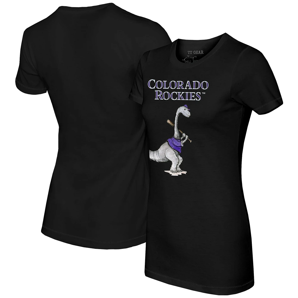 Women's Tiny Turnip Black Colorado Rockies Bronto T-Shirt