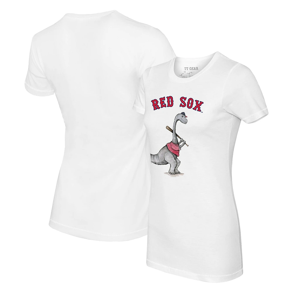 Women's Tiny Turnip White Boston Red Sox Bronto T-Shirt