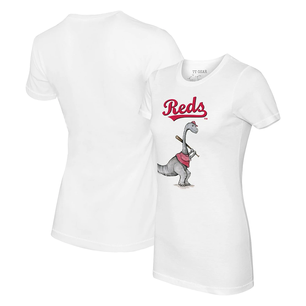 Women's Tiny Turnip White Cincinnati Reds Bronto T-Shirt