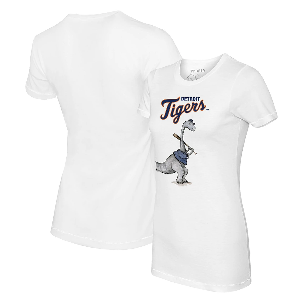 Women's Tiny Turnip White Detroit Tigers Bronto T-Shirt