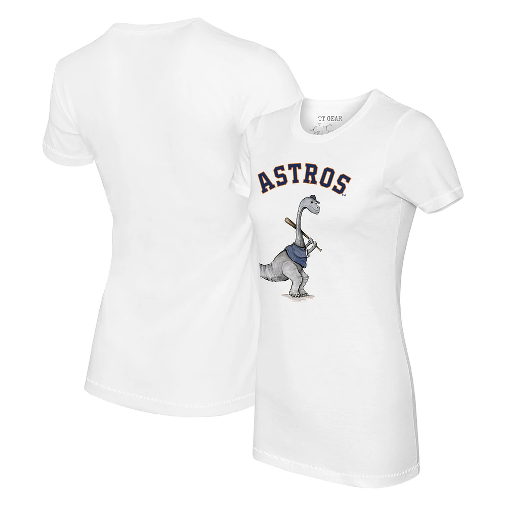 Women's Tiny Turnip White Houston Astros Bronto T-Shirt