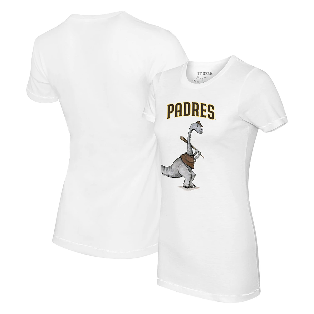Women's Tiny Turnip White San Diego Padres Bronto T-Shirt