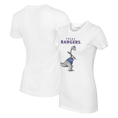 Women's Tiny Turnip White Texas Rangers Bronto T-Shirt