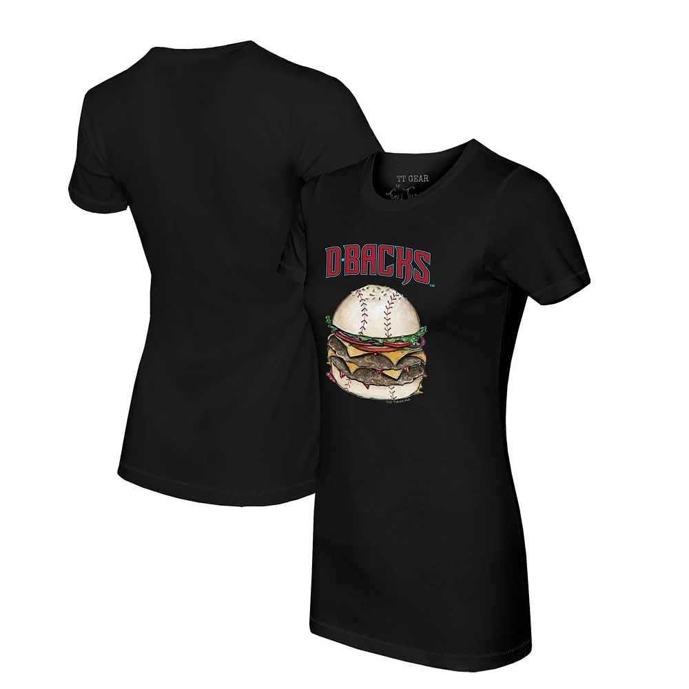 Women's Tiny Turnip Black Arizona Diamondbacks Burger T-Shirt