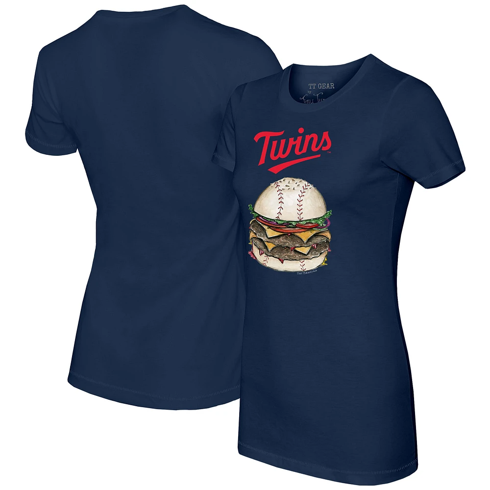 Women's Tiny Turnip Navy Minnesota Twins Burger T-Shirt