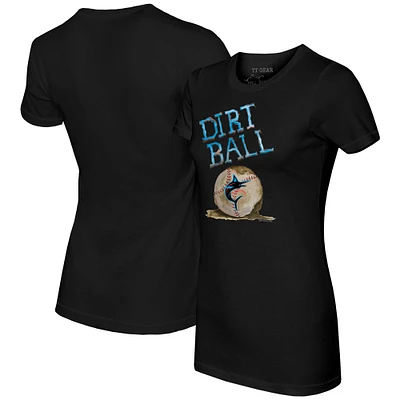 Women's Tiny Turnip Black Miami Marlins Dirt Ball T-Shirt