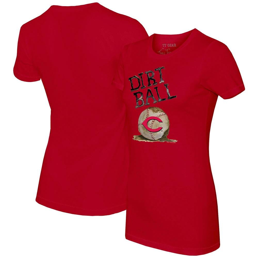 Women's Tiny Turnip Red Cincinnati Reds Dirt Ball T-Shirt