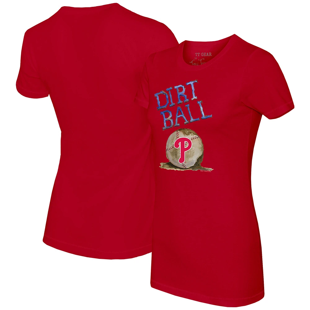 Women's Tiny Turnip Red Philadelphia Phillies Dirt Ball T-Shirt