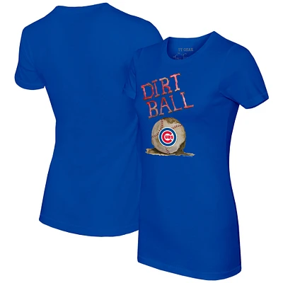 Women's Tiny Turnip Royal Chicago Cubs Dirt Ball T-Shirt